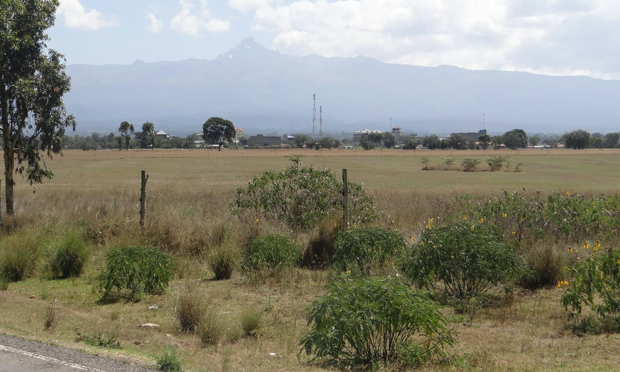 Mount Kenya's jagged peaks viewed from Naro Moru